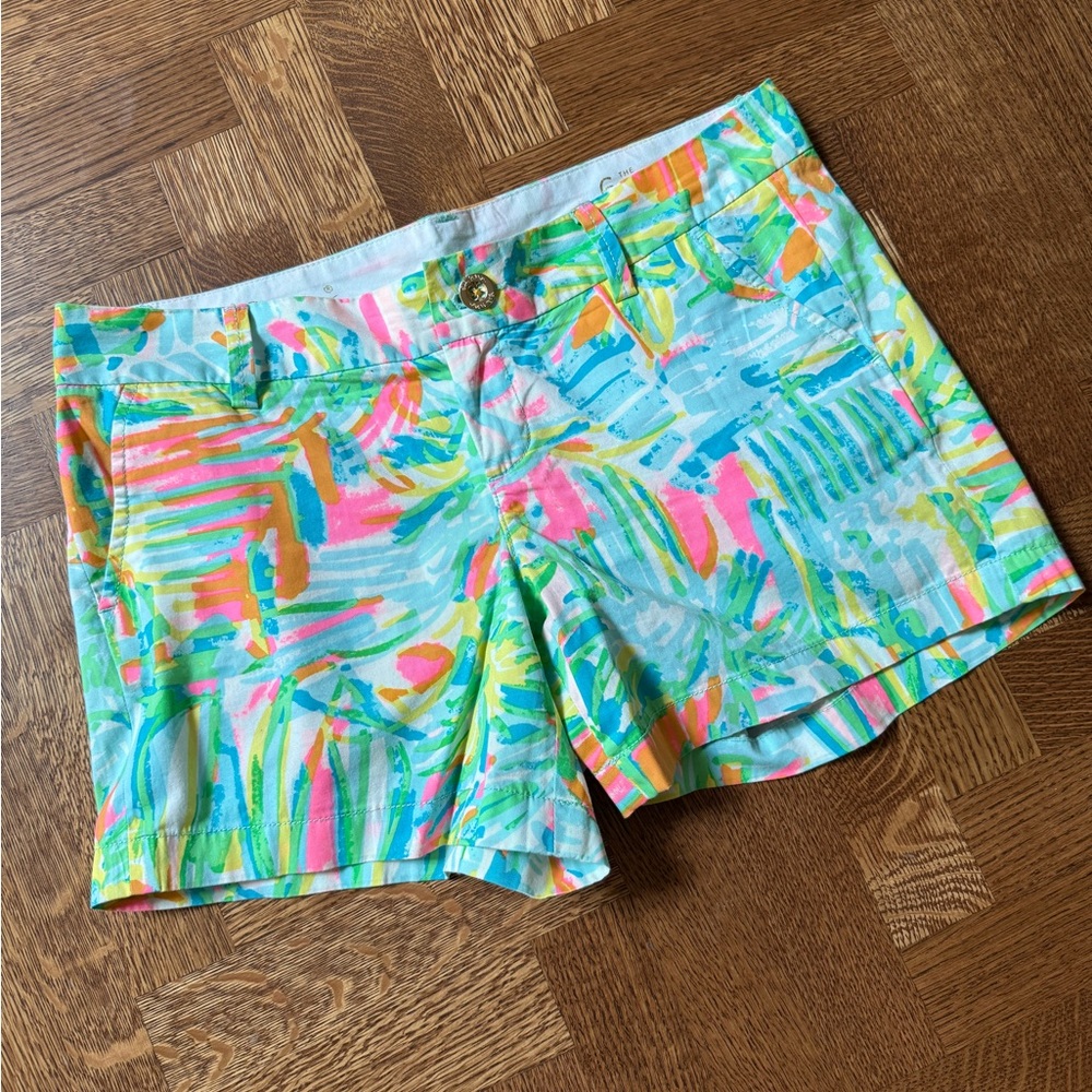 LILLY PULITZER‎ Callahan Shorts 5” Inseam Tropical Resort  Travel Colorful 6